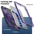 thumbnail image 3 of ELEHOLD Case for Apple iPad Pro 11 2022/2021/2020/2018/air4 10.9/air5,Soft TPU Rugged Durable Case with 360° Rotating Hand Strap & Foldable Hidden Stand & Pencil Holder,Purple, 3 of 11