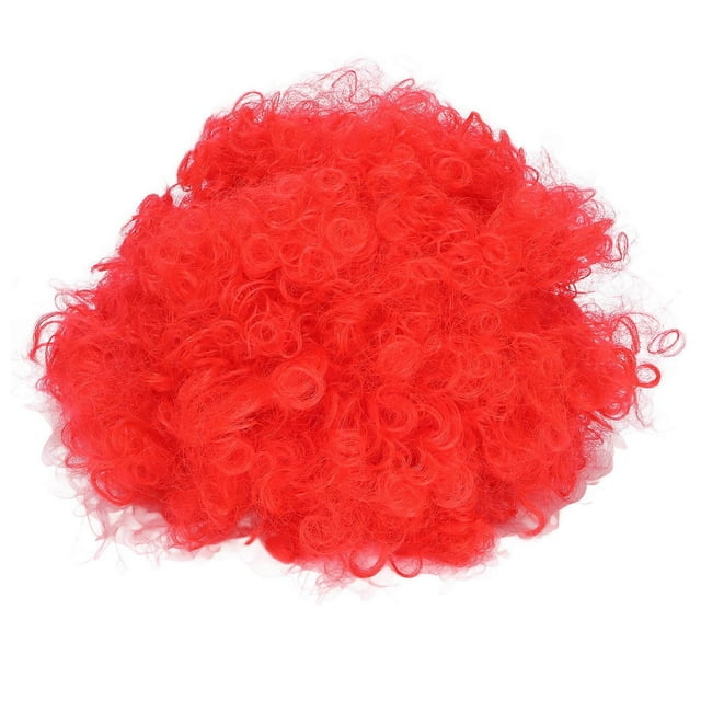 Adult Innovative Color Party Wig Halloween Interesting Headgear for Circus Troup FootballRed