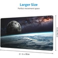 thumbnail image 3 of Desk Mat,Earth Moon and Star Extended Gaming Mouse Pad for Office Work & Game,Computer Keyboard Mouse Mat Desk Non-Slip Rubber Base Large Mousepad with Stitched Edges, 31.5x15.7inch, 3 of 6