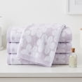 thumbnail image 4 of Unique Bargains Soft Absorbent Cotton Floral Print Washcloths Grey 4pk, 4 of 7