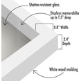 thumbnail image 3 of 11x14 Shadow Box Frame with Shatter-Resistant Glass - Silhouette Collection - Large Shadow Box Display Case for Tabletop and Wall Display - White with Soft Felt Back, 3 of 4