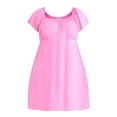 thumbnail image 4 of Terra & Sky Women's Plus Woven Mini Dress with Pockets, Sizes 0X-5X, 4 of 4