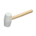 thumbnail image 2 of Martillo de goma con cabeza de martillo de goma y mango de madera, mango ergonómico, mazo con cabeza de goma blanca para decoración del hogar 250 gramos, 2 of 8