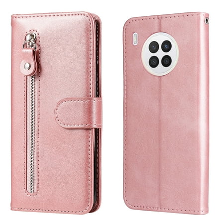 For Huawei nova 8i / Honor 50 Lite Calf Texture Zipper Horizontal Flip Leather Phone Case