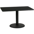 thumbnail image 2 of BizChair 30'' x 48'' Rectangular Black Laminate Table Top with 24'' Round Table Height Base, 2 of 4