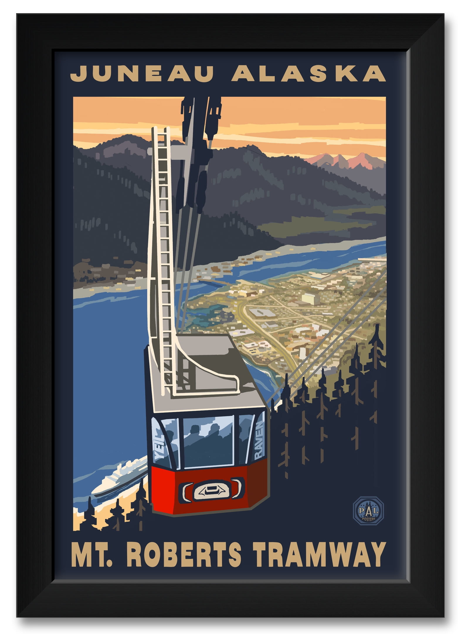 Juneau Alaska Mt. Roberts Tramway Framed Art Print by Paul A. Lanquist