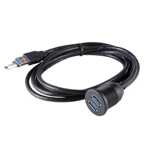Extensión USB 3.0 Dual de , Montaje en Tablero, Cable de Extensión de Montaje Empotrado
