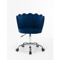 thumbnail image 5 of Swivel Shell Chair for Living Room Bed Room, Adjustable Computer Chair Velvet Swivel Shell Vanity Chairs, Modern Leisure office Chair Blue, 5 of 7