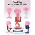 thumbnail image 4 of High - quality Microphone Pop Filter, Mic Cover Furry Foam for Blue Yeti, Fifine AM8, HyperX SoloCast, Razer Seiren V3 Mini Microphones and Most Mic (Pink) for ultimate comfort, 4 of 4