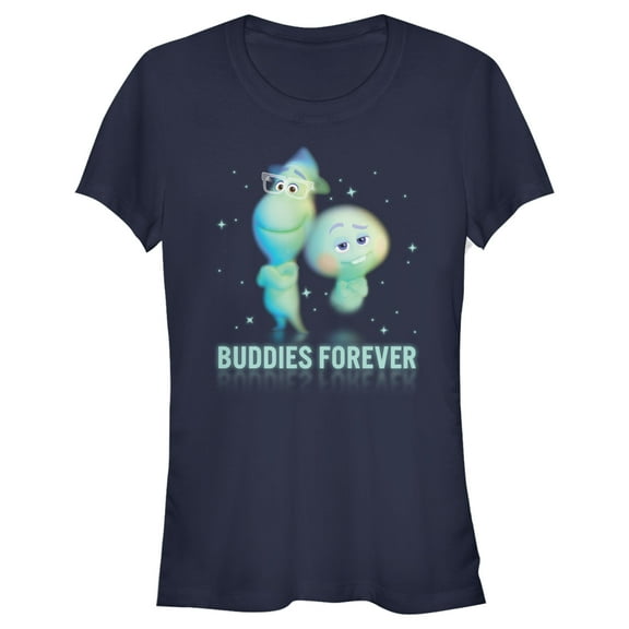 Junior's Soul Buddies Forever  Graphic Tee Navy Blue Small