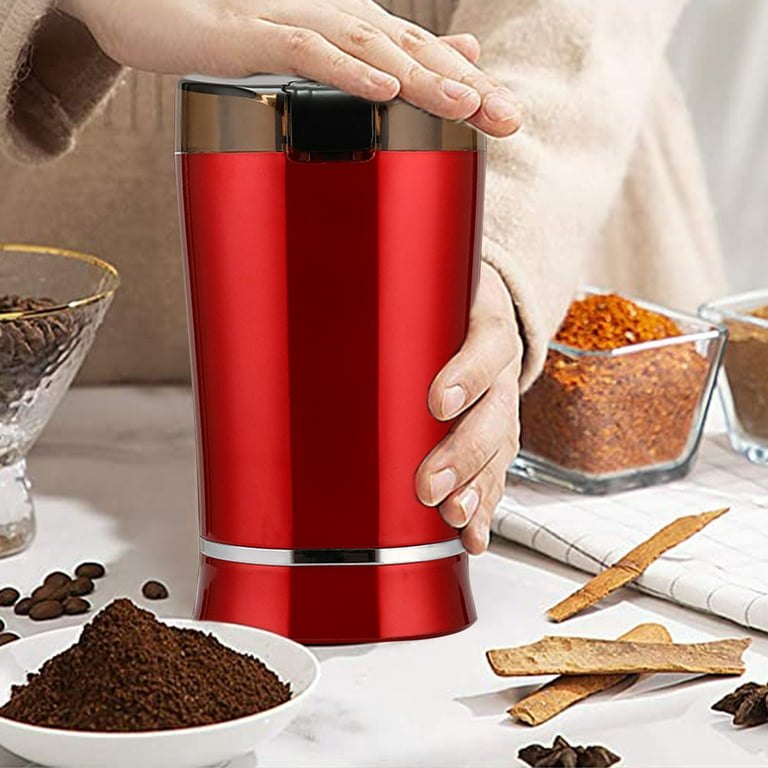 RnemiTe-amo Coffee Grinder Electric, Grains Grinder Electric, Spice Grinder  Electric,Herb Grinder, Grinder For Coffee Beans Spices With 2 Stainless