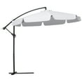 thumbnail image 1 of Outsunny 9FT Offset Hanging Patio Umbrella Cantilever Umbrella, White, 1 of 10
