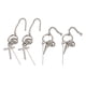 thumbnail image 1 of 2 pares de pendientes de cruz y cono de acero inoxidable para hombres y mujeres, clip para la oreja para festivales diarios, fiestas de cumpleaños, 1 of 5