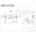 thumbnail image 5 of Kingston Brass KB8965CML Manhattan Two-Handle 3-Hole Deck Mount Widespread Bathroom Faucet with Pop-Up Drain in Oil Rubbed Bronze, 5 of 8