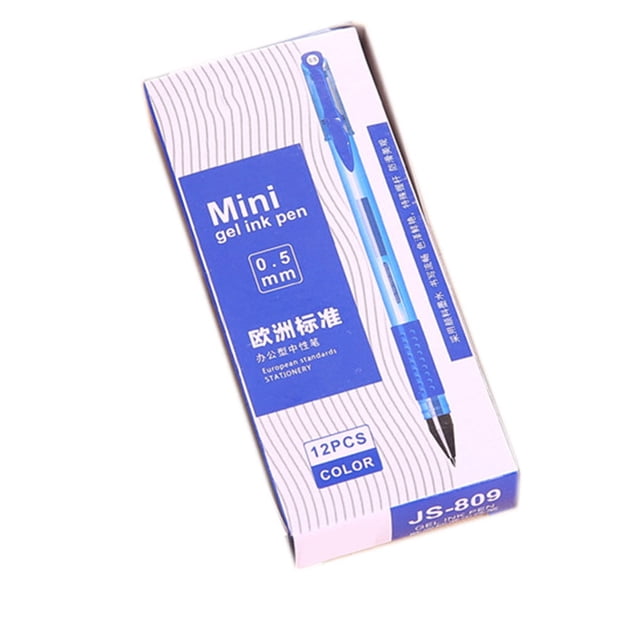12pcs 0.5mm Gel Rollerball Pen Set Pipe standard gel pen Blue/Black/Red Ink Colouring Books Draw Write Pens