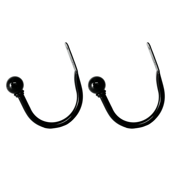 Versailles Universal 4.5" Holdback in Black (Set of 2)