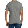 thumbnail image 3 of Hanes Men's Short Sleeve T-Shirt, Ecosmart Crewneck Shirt Casual Oxford Grey Single Tees, Size M, 3 of 5
