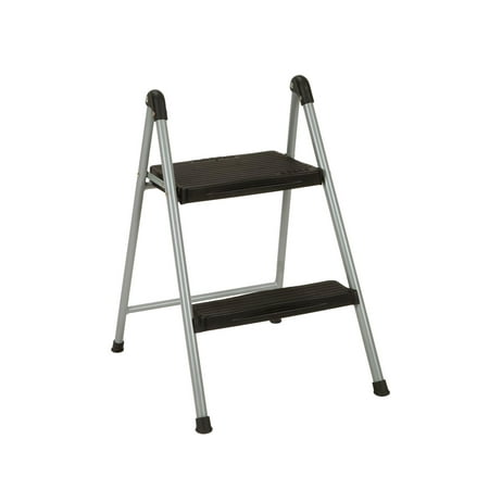 UPC: 0044681310386 | Two Step Steel  Resin Steps  Step Stool without Handle  Platinum/Black