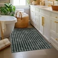 thumbnail image 4 of FairOnly Black 3'x5'Modern Plaid Machine Washable Low Pile Area Rugs for Dinning Room Non Slip Foldable Rug for Bathroom Bedroom, 4 of 7