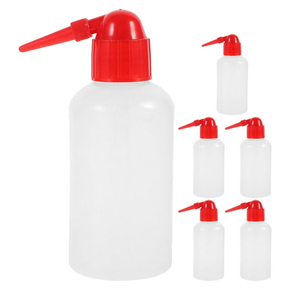 Raindrops 6pcs Plastic Squirt Bottles for Lab and Medical Cleaning Plastic Squeeze Water Bottles for Plant Watering and Eyelash Extension Washing 250ml