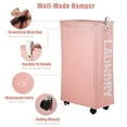 Unique Bargains Laundry Basket with Wheels 27" Tall Rolling Laundry