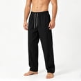 thumbnail image 4 of hotojiny Men's Athletic Pants with Pockets Breathable Mesh Drawstring Elastic Waist Quick Dry Lightweight Pants for Big and Tall, 4 of 5