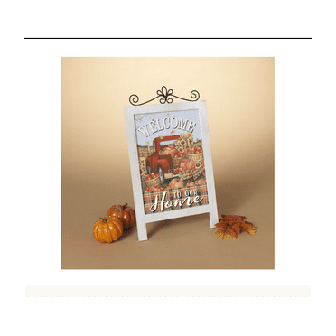 Fall Decor - Welcome Farm Truck Table-top Easel Sign 18-inch