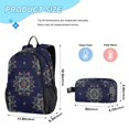 thumbnail image 2 of ALAZA Magical Mandala Flower School Backpack Lunch Box Set Student Bookbag, 2 of 7