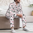 thumbnail image 7 of Cauagu Cute Dinosaur Print Men's Long-Sleeve Pajama Set,Soft Button-Front 2Pjs for Men Long Sleeve Men’s Sleepwear-Medium, 7 of 7