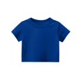 thumbnail image 4 of CCRFTGI Short Sleeve Boys Shirts Crewneck Crop Top Casual Blue Tshirt 2025 Summer Plain T Shirt,Blue 9-10 Years, 4 of 9