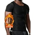 thumbnail image 3 of Mens Sweat Body Shaper Weight Loss Sauna Suit Workout Shirt Body Shaper Shirt Gym Clothes Corset, 3 of 7