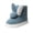 Blue, variant on Women’s Cartoon Rabbit Slippers - Solid Color Warm Flat Short Cotton Boots for Women, Cute Bedroom Comfy House Shoes