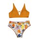 thumbnail image 1 of Gibobby Trajes de Natación para Mujer 2023 ropa Slip Sexy sin costuras triángulo 2 piezas con hendidura playa traje de baño Bikini Tankini conjuntos para(Amarillo,CH), 1 of 5