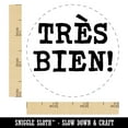 thumbnail image 2 of Tres Bien French Very Good Self-Inking Rubber Stamp Ink Stamper - Red Ink - Small 3/4 Inch, 2 of 7