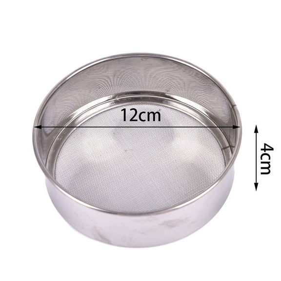 Kitchen Mesh Flour Sifter Round Stainless Steel Flour Sieve Strainer Sifters