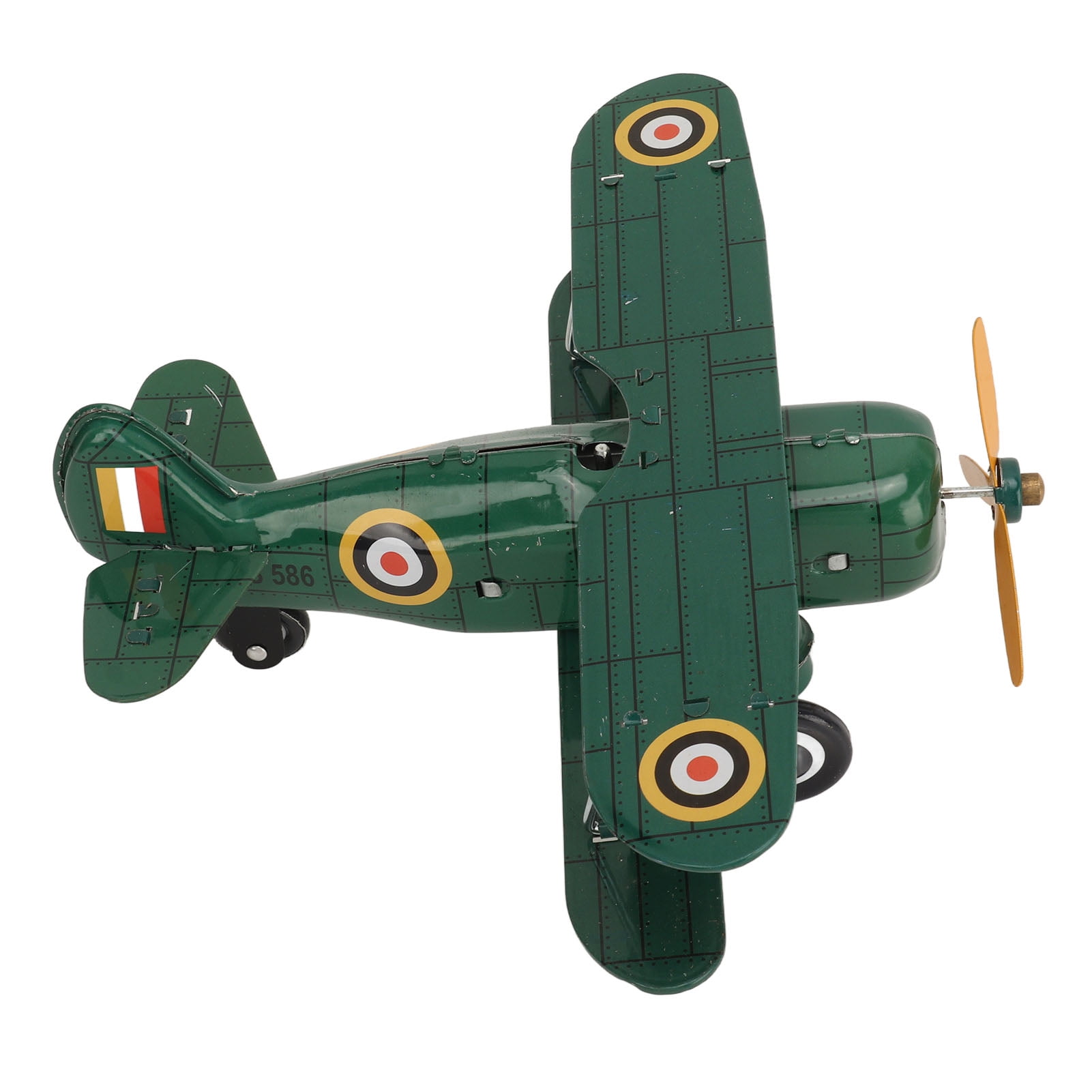 Vintage Airplane Toy Mini Airplane Ornament Wind Up Airplane Kids Airplane Figure Retro Wind Up Aircraft Vintage Wind Up Airplane Toy Tinplate Retro Clockwork Aircraft Figure Mini