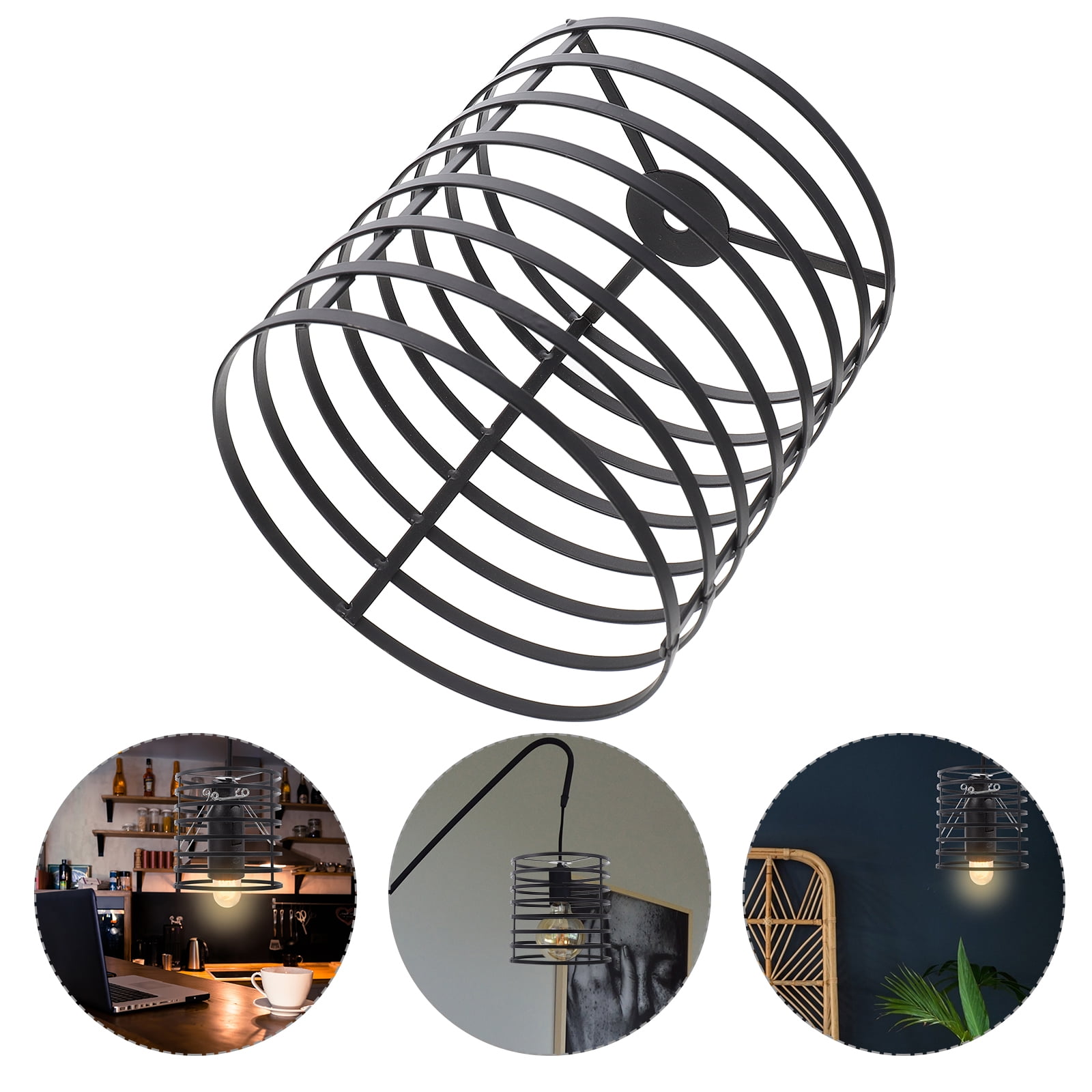 Exquisite Wrought Iron Lampshade Retro Birdcage Shape, Iron Wire Wall Lampshade