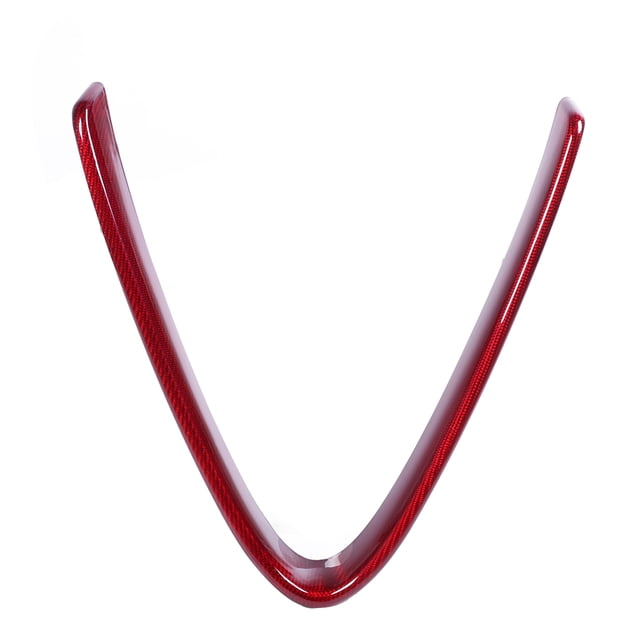 Cubierta de parrilla delantera de fibra de carbono embellecedor de rejilla en forma de V apto para Alfa Romeo Giulia 2017-2020 rojo Jadeshay A