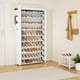 thumbnail image 2 of Zapatera alta con cubierta, organizador de zapatos de 10 niveles para 50-55 pares de zapatos y botas, estante de zapatos de gran capacidad con 8 bolsillos para clóset, entrada, cochera, 2 of 8