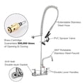 thumbnail image 3 of Aquaterior 44" Pull Down Commercial Kitchen Faucet Pre-Rinse Chromed w/ 12" Add-On Faucet Kit Fit for 2/3 Compartment Sink CUPC NSF CEC, 3 of 11