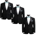 thumbnail image 6 of Mens Smooth Satin Feel Wedding Pre-Tied Bow Tie and Pocket Square Sets, 6 of 7