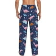 thumbnail image 3 of Goofa Dinosaur Printed Soft Pajama Pants for Men, Wide Leg Comfy Casual Lounge Yoga Pants-, 3 of 9