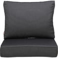 thumbnail image 3 of UIXE Outdoor Deep Seat Cushion Set with Sunbrella Slipcovers, Patio Furniture Cushions & Back Pillow, Water-Resistant Backyard Sectional Sofa Cushions for Bistro Chair - Dark Grey, 3 of 6