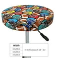 thumbnail image 2 of Goofa American Football Printed Stool Covers Round, Waterproof Round Bar Stool Covers Anti-Slip Round Bar Stool Seat Cover with Elastic Bands Durable -12 inch, 2 of 7