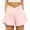 Pink, variant on BLVB Crossover Athletic Shorts for Women 2 in 1 Flowy Running Shorts with Pockets High Waist Workout Tennis Skorts