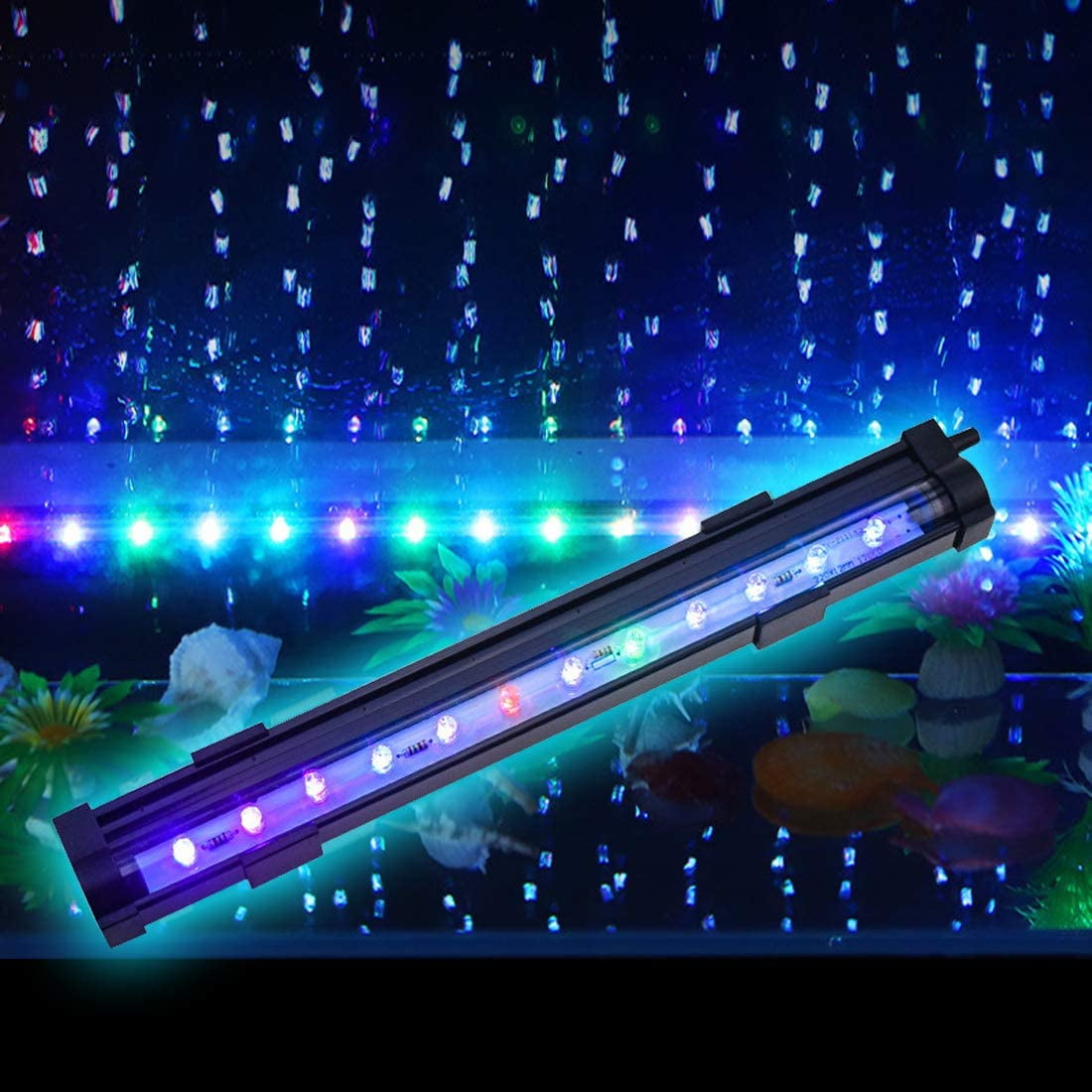 Lumière LED pour aquarium à bulles d'air, lumière submersible sous