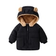 thumbnail image 3 of GYRATEDREAM 1-6T Little Girl Boy Ear Hooded Puffer Coat Kid Thickness Snowsuit Jacket Outwear, 3 of 8