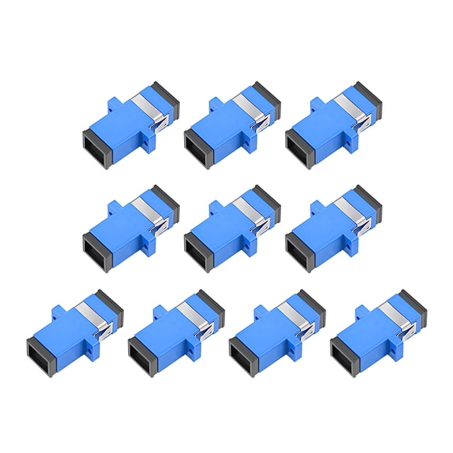 Adaptador de conector óptico tipo brida SC a SC para fibra monomodo/multimodo 10 Pcs