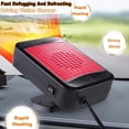 thumbnail image 3 of (Rojo) Calentador de automóvil de 12 V y 200 W - Calefacción rápida portátil - Ventilador de enfriamiento y calefacción 2 en 1 - Desempañador de parabrisas con base giratoria de 360 grados, 3 of 5