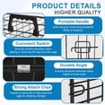 thumbnail image 3 of Dog Crate, Wire Kennel with Divider Panel, Metal Cages with Double Door, Leak-Proof Pan Tray, Folding Portable Pet Dog Cage for Indoor Outdoor Travel (Black, 48"), 3 of 7